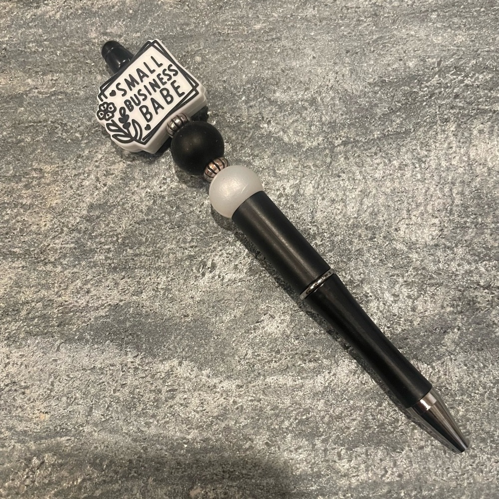 Handmade Beadable Small Business Babe Pen - Picture 1 of 1
